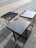 Salontafels met marmeren blad. 4 stuks beschikbaar., Huis en Inrichting, Tafels | Salontafels, Ophalen, Zo goed als nieuw