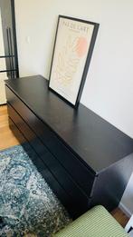 IKEA MALM ladekast 6 lades zwart, Huis en Inrichting, Kasten | Ladekasten, Ophalen, Gebruikt, 5 laden of meer, 150 tot 200 cm