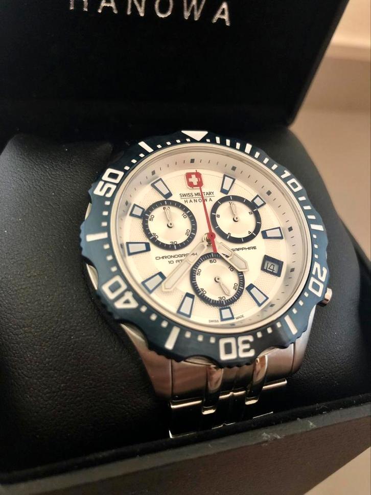 Swiss Military Hanowa, Bijoux, Sacs & Beauté, Montres | Hommes, Neuf, Montre-bracelet, Autres marques, Acier, Acier, Enlèvement ou Envoi