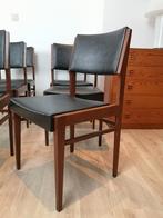 Set van 6 vintage eetkamerstoelen, Enlèvement, Noir, Bois