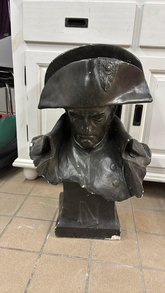Statue ancienne de Napoléon en plâtre – Buste décoratif, Antiek en Kunst, Curiosa en Brocante, Ophalen