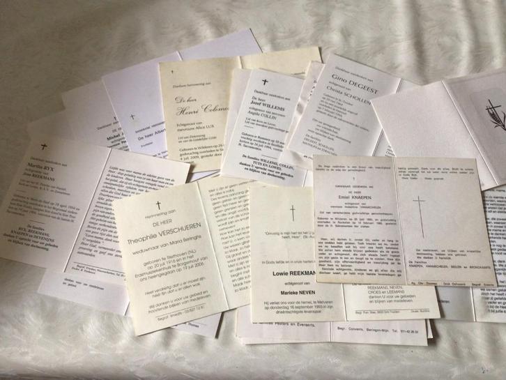 Lot bidprentjes, Verzamelen, Bidprentjes en Rouwkaarten, Ophalen of Verzenden