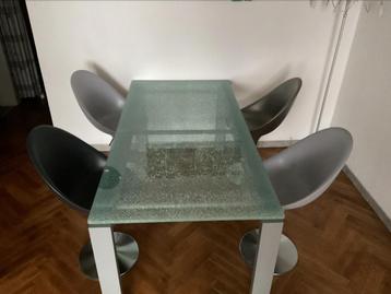 Table en verre feuilleté 3 couches Vastiau Godeau, Enlèvement