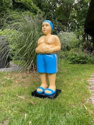 (Tuin)Beeld duikende heer, eye catcher zwembad, vijver 85 cm beschikbaar voor biedingen