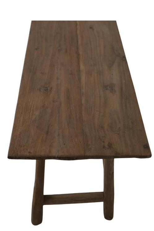 Robuuste teakhouten sidetable / wandtafel, Huis en Inrichting, Tafels | Sidetables, Nieuw, 25 tot 50 cm, 150 tot 200 cm, Rechthoekig