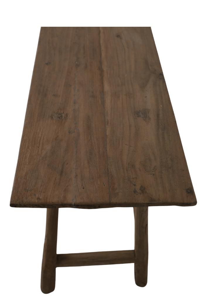 Robuuste teakhouten sidetable / wandtafel, Huis en Inrichting, Tafels | Sidetables, Nieuw, 25 tot 50 cm, 150 tot 200 cm, Rechthoekig