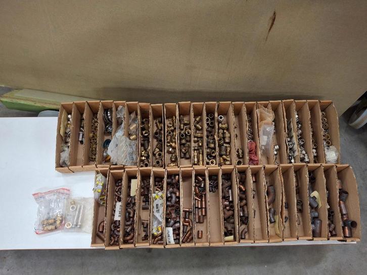 LOT sanitaire koppelstukken koper, Bricolage & Construction, Sanitaire, Neuf, Cuivre, Enlèvement