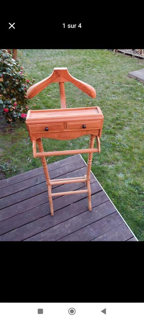 Bedienaar in massief teakhouten kledingrek, Huis en Inrichting, Woonaccessoires | Kapstokken, Zo goed als nieuw, Hout, Ophalen