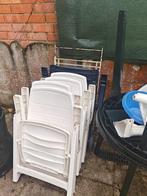 tuintafel met stoelen, Tuin en Terras, Tuintafels, Ophalen, Gebruikt, Kunststof