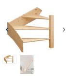 Partie d'escalier 1/4 tournant en pin neuf, Enlèvement