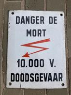 Emaille bord Doodsgevaar / danger de mort, Ophalen, Zo goed als nieuw