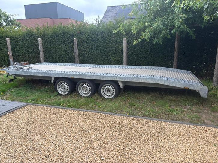 GAB  Autotransporter -  Autotrailer  3-assen + Ramsey winch, Auto diversen, Aanhangers en Bagagewagens, Gebruikt, Ophalen