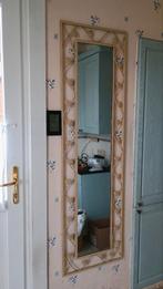 Miroir contours fer forgé blanc décor floral 170/50, Enlèvement