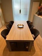 Table moderne 8 personnes aspect chêne, Maison & Meubles, Tables | Tables à manger, Comme neuf, 100 à 150 cm, Chêne, Rectangulaire