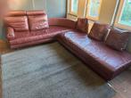 Bruine leren hoekbank, Ophalen, Gebruikt, Leer, Disyne