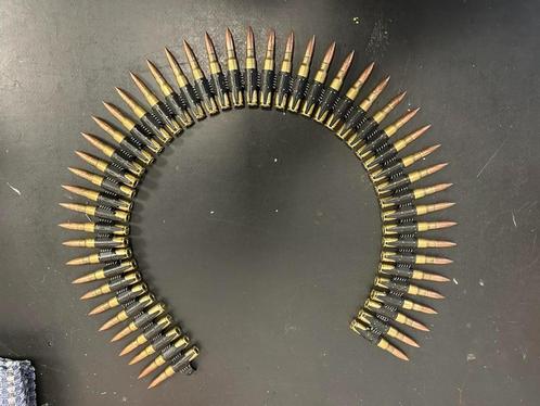 WWII bande garnie pour MG34-42 avec cartouches inertes, Verzamelen, Militaria | Tweede Wereldoorlog, Overige soorten, Overige typen