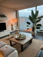 Robuuste salontafel industriële stijl 100x100cm H40cm, Ophalen