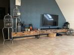 Lang tv-meubel in gerecycleerd teak – industrieel, Ophalen