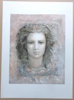 JEAN-PAUL CLEREN / VISAGE IMAGINAIRE / KLEURLITHO / 76x56cm, Antiek en Kunst, Ophalen of Verzenden