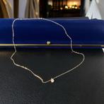 solitaire diamant ketting hanger goud 18K, Wit, Nieuw, Ophalen of Verzenden, Verstelbaar
