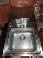 Evier Franke avec deux cuves, Enlèvement, Utilisé, 50 à 100 cm, 100 à 150 cm
