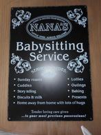 ijzeren bord met mooie spreuk grootmoeder frans en engels, Enlèvement ou Envoi, Comme neuf