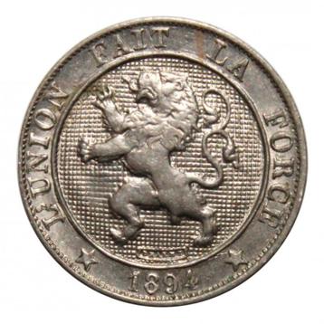 België 5 centimes, 1894 in het Frans - 'DES BELGES'