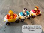 Treintje met 3 karretjes, Ophalen of Verzenden, Gebruikt, Overige typen, Met wieltjes