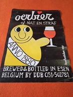oude affiche  oerbier jaar 1981, Ophalen of Verzenden, Gebruikt, Reclamebord