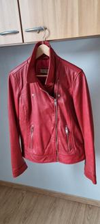 Warm Rood lederen vest merk Chyston- maat M - 100% schapenle, Enlèvement, Taille 38/40 (M), Rouge