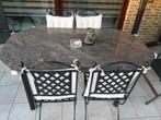 Granieten tafel, Tuin en Terras, Ophalen, Zo goed als nieuw, Rechthoekig, Overige materialen