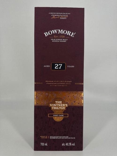 Bowmore 27Y The Vintner's Trilogy - Port Cask 700ml, Collections, Vins, Neuf, Autres types, Autres régions, Enlèvement ou Envoi