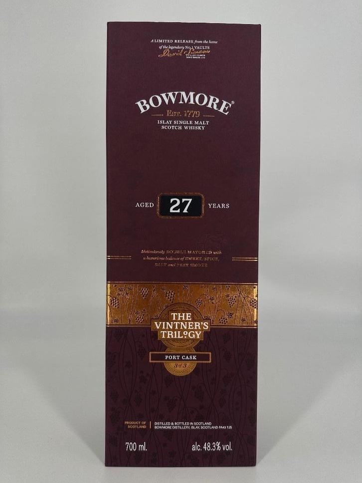 Bowmore 27Y The Vintner's Trilogy - Port Cask 700ml, Verzamelen, Wijnen, Nieuw, Overige typen, Overige gebieden, Ophalen of Verzenden