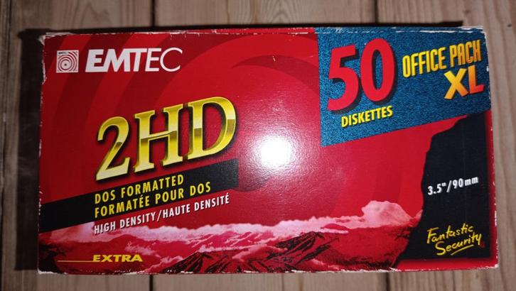 Discettes EMTEC 2HD 3.5"/90mm (>45 stuks), Computers en Software, Beschrijfbare discs, Zo goed als nieuw, Overige typen, Herschrijfbaar