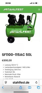 Olievrije compressor 50 liter. Nog volledig in de doos, Ophalen, 6 tot 10 bar, Nieuw, 400 tot 800 liter/min