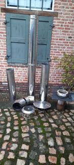 Inox schouw elementen, schouwbuis, kachelbuis, Huis en Inrichting, Kachels, Ophalen, Zo goed als nieuw