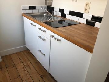 volledige (of delen ervan) kitchenette in goede staat, Huis en Inrichting, Ophalen, Wit, Enkelwandige keuken, Hout