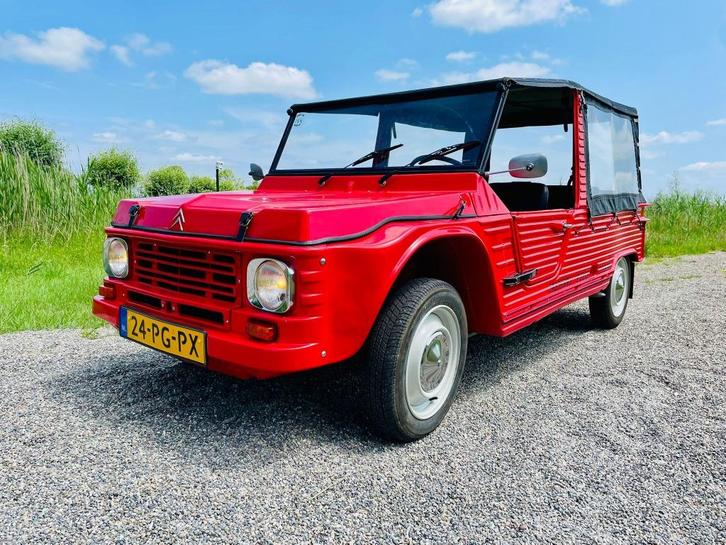 Mehari rouge hopi 4 pers. 03-1982 121.642 km, Auto's, Oldtimers, Bedrijf, Te koop, Citroën, Benzine, Cabriolet, Handgeschakeld