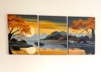 3 Oil paintings on canvas, Antiek en Kunst, Kunst | Schilderijen | Klassiek, Ophalen
