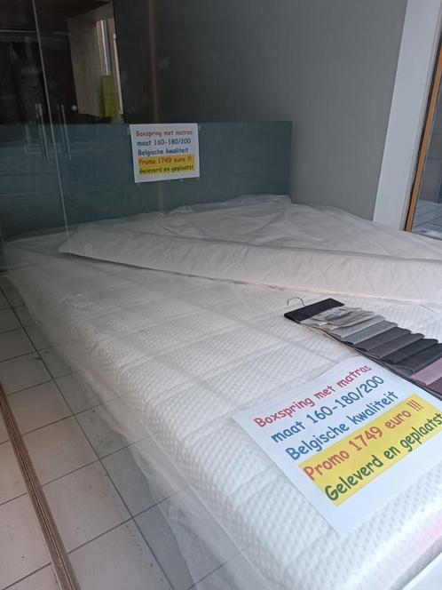 Wegens verbouwing nieuwe boxspring met matras en kussens, Huis en Inrichting, Slaapkamer | Boxsprings, Nieuw, Ophalen of Verzenden