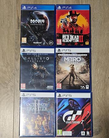 Jeux PS4 PS5 beschikbaar voor biedingen
