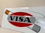 VISA emaille reclamebord 1968, Verzamelen, Ophalen of Verzenden, Gebruikt, Reclamebord