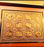 Toile birmane, réalisée sur mesure, Kalaga dans un cadre en, Enlèvement