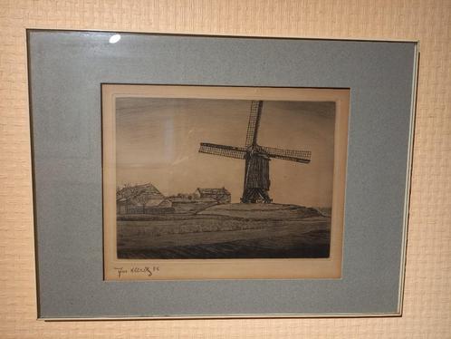 Jos Albert, Gesigneerde ets (1935), Antiek en Kunst, Kunst | Etsen en Gravures, Ophalen of Verzenden