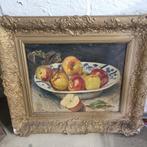 Olieverf op doek stilleven appel, Ophalen of Verzenden