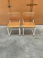 Vintage Cesca buisframe webbing stoelen, Huis en Inrichting, Stoelen, Twee, Gebruikt, Metaal, Ophalen