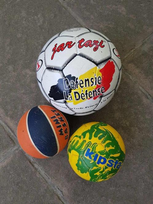 lot 3 ballons foot basket, Kinderen en Baby's, Speelgoed | Buiten | Actiespeelgoed, Gebruikt, Ophalen of Verzenden