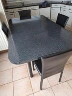 Grote tafel met tafelblad dat eruit ziet als graniet, 100 tot 150 cm, 150 tot 200 cm, Gebruikt, Rechthoekig