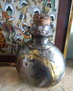 Inde, Rajasthan gourde à eau ancienne. Métal, superbe patine, Enlèvement ou Envoi