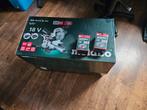 Metabo KGS 18 LTX BL 254 afkortzaag+ 3 batterijen + oplader, Doe-het-zelf en Bouw, 70 mm of meer, Ophalen of Verzenden, Zo goed als nieuw
